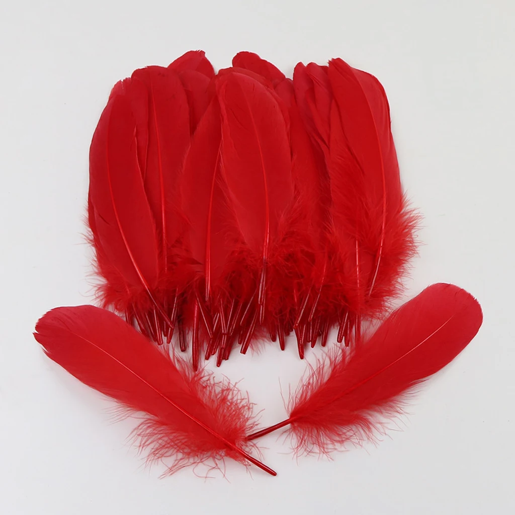 50Piece Beautiful Natural Goose Feather 12-20cm for Dress, Sewing, Arts and Craft, Clothing, Home Decoration, Jewelry Making DIY