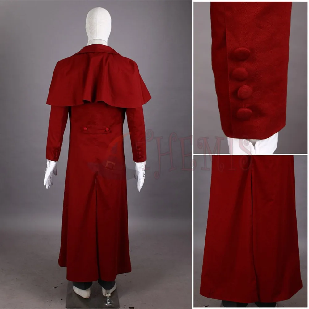 Athemis New Vampire Hunter Cosplay Hellsing Alucard Costumes Cool Man Suit and High Cotton Content Long Coat  Best Outfits