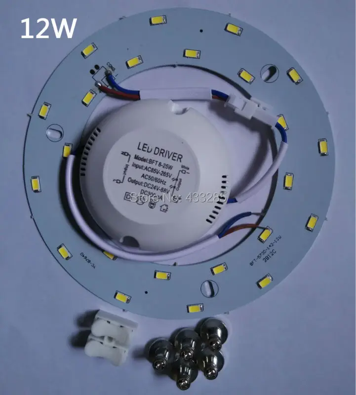 5 Вт 12 15 СВЕТОДИОДНЫЙ круг панель светильник 85V 265V AC SMD 5730 светодиодный круглая
