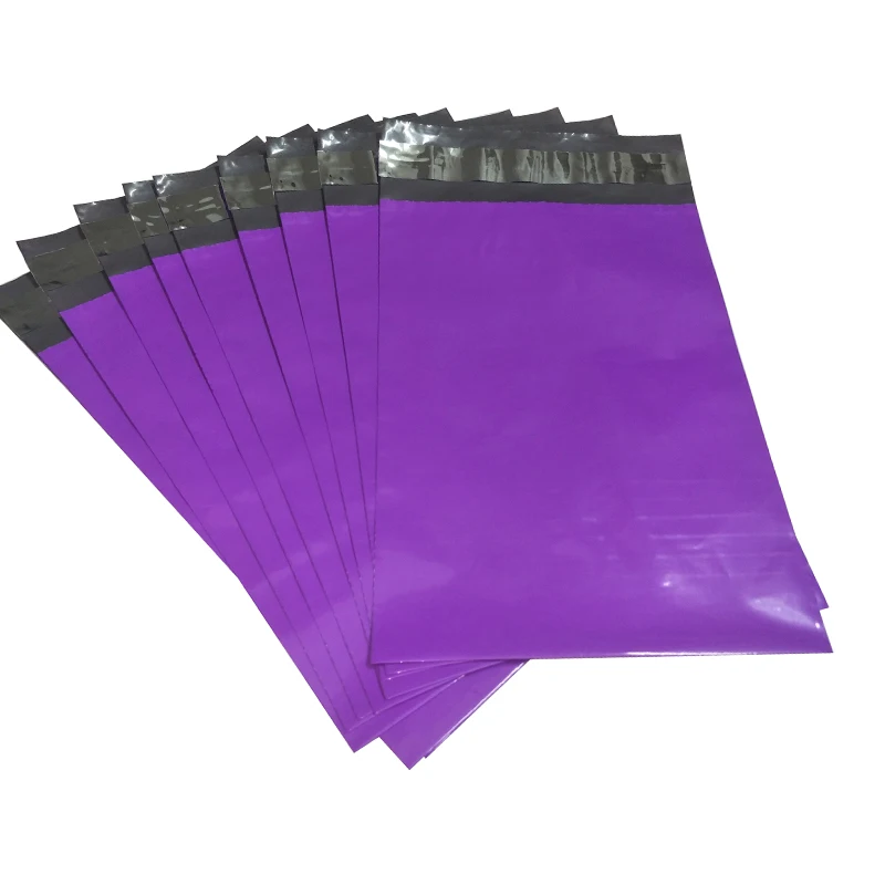 100 шт 10x13 дюймов фиолетовый полиэтиленовый почтовый пакет 25,4x33 см самоклеящаяся почтовая упаковка для отправки посылок