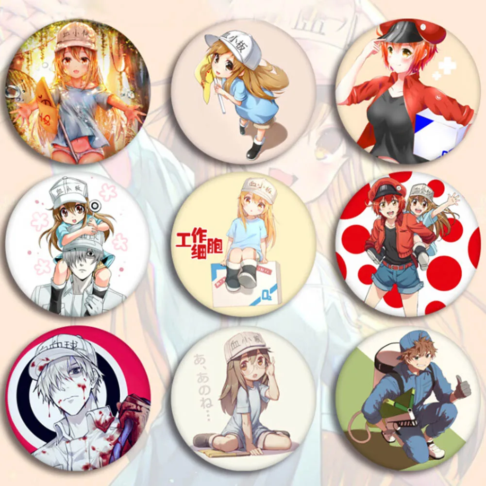 

Anime Hataraku Saibou Erythrocyte Platelet Keychain Acrylic Keyring Key chain Pendants