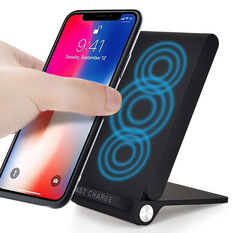 10W Foldable 3 Coils Wireless Charger For iPhone X 8 Samsung S8 S9 S9