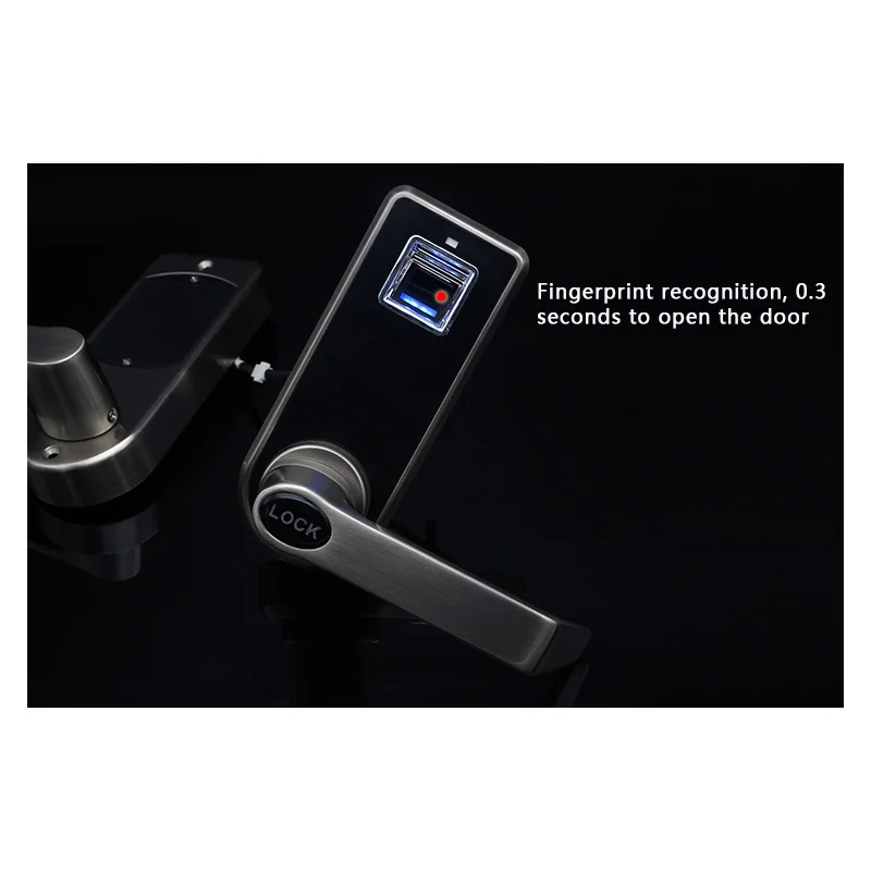  LACHCO Biometric Electric Door Lock Digital Smart Fingerprint 2 Keys Electronic Intelligent Lock En - 32738219288