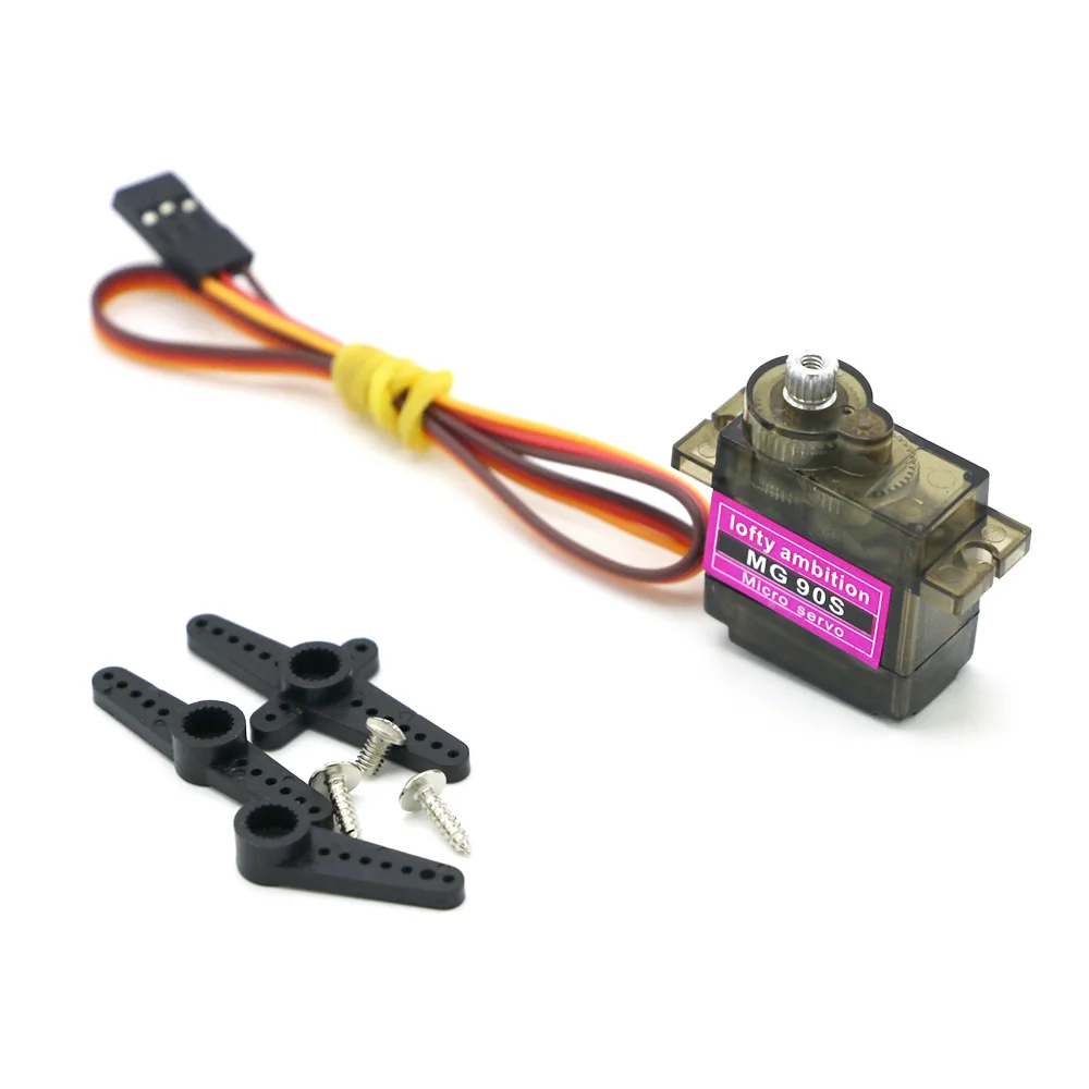 

4pcs/lot lofty ambition MG90S 9g Metal Gear Upgraded SG90 Digital Micro Servos for Smart Vehicle Helicopter Boart Car