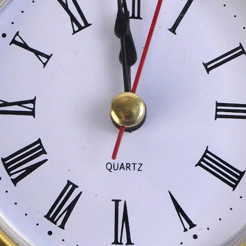 Кварцевые круглые часы с золотой окантовкой, римские цифры, белое лицо 65 мм, украшения