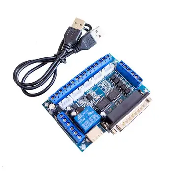 

MACH3 Engraving Machine CNC 5 Axis Stepper Motor Drive Interface board+ USB Cable For Arduino