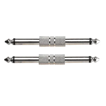 

10pcs/Pack Mono Stereo 6.35mm Male to 6.35mm Male Plug Guitar Effects Pedal Connector Adapter