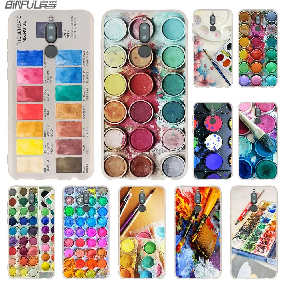 Paleta Water Colour Pinterest Phone Cases For Huawei Mate 30 20 10 Lite Pro Cover Y5 Y6 Y7 Y9 2019 2018 2017 Nova 3i 4 Hot | Мобильные