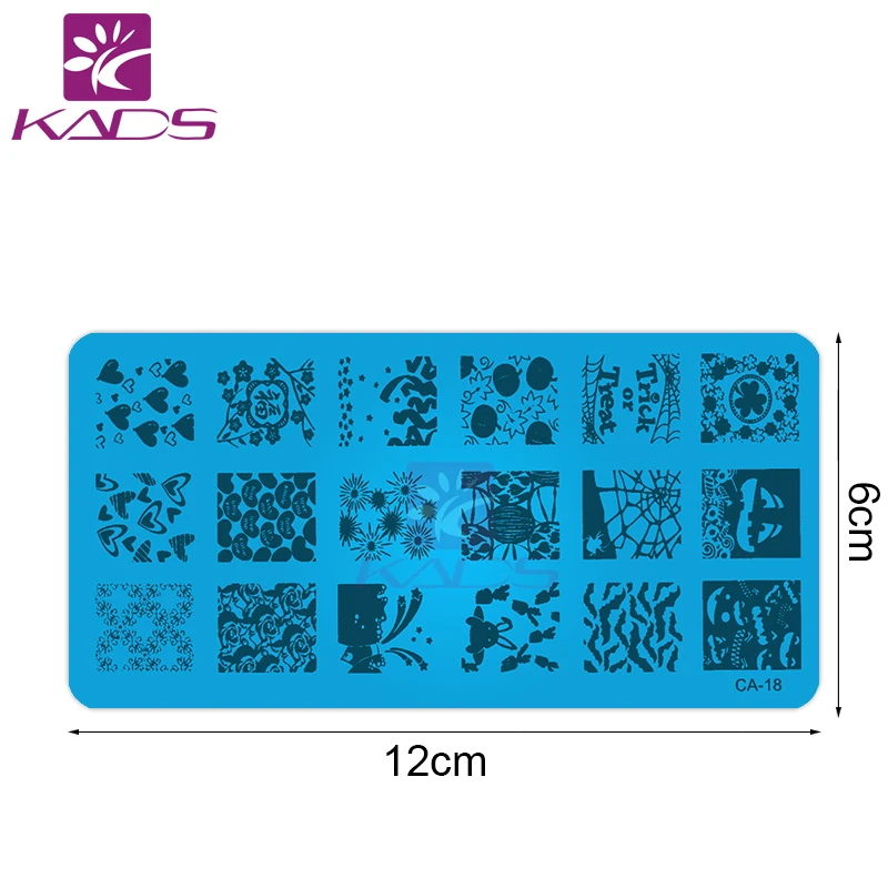 KADS CA18 Новые Прибытия Моды Серии Стали Ногтей Штамп Штамповка любит и Кролик Плиты Изображения Для Печати Nail Art Шаблона DIY инструменты