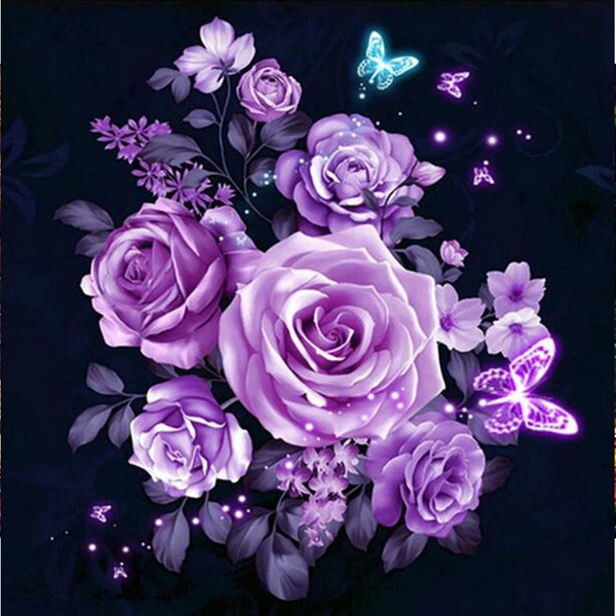 

DIY 5D Diamond Mosaic rose handmade Diamond Painting Cross Stitch Kits Diamond Embroidery mosaic Patterns Rhinestones painting