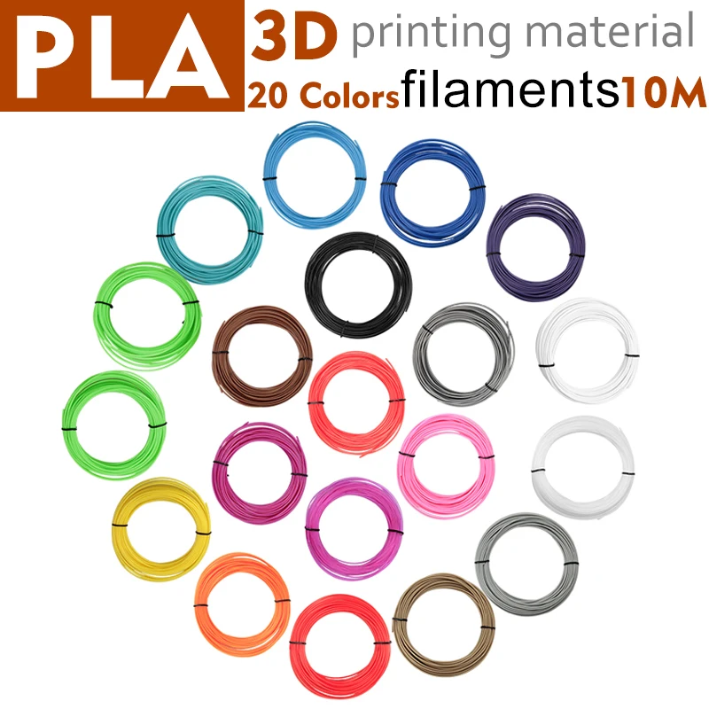 Нить для 3D принтера 20 цветов 15 10 в комплекте нить ручки ABS/PLA 1 75 мм материал печати