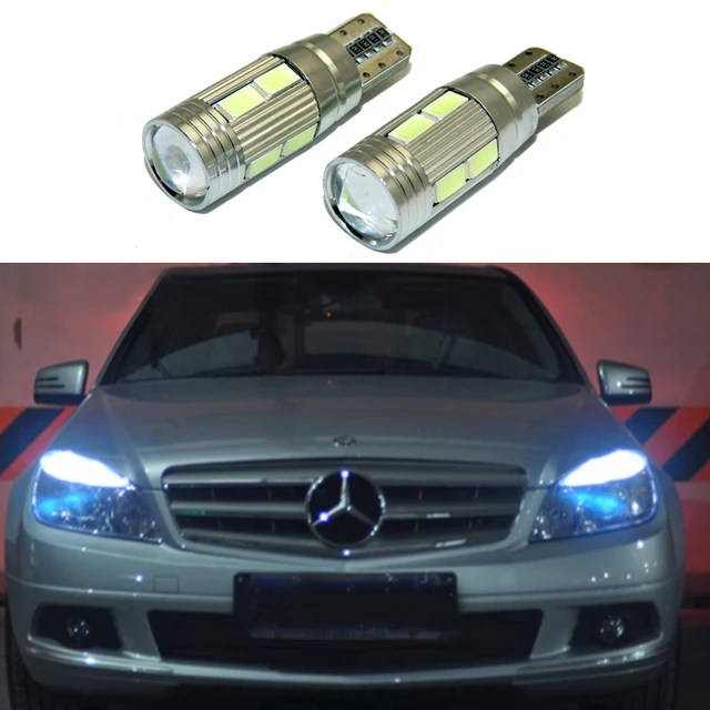 2x T10 LED W5W Car LED Auto Lamp 12V Clearance Parking Light bulbs with