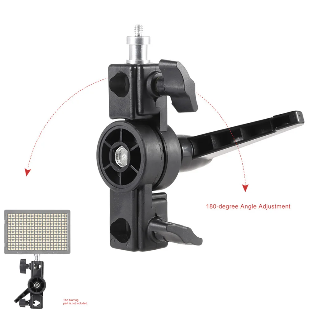 

Swivel Adapter Speedlite Flash LED Light Stand Bracket Holder with 1/4" Screw Mount
