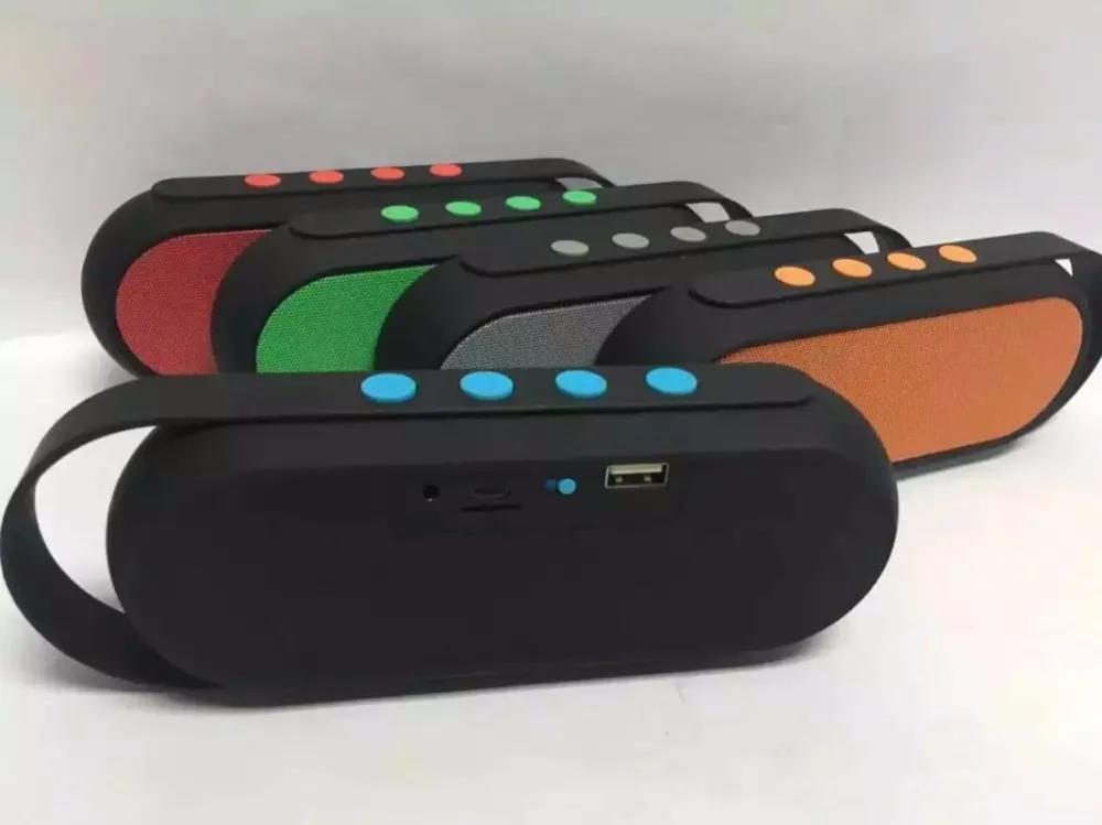 50pcs New Arrive Mini Portable Speaker Wireless Bluetooth Speakers FM radio Strong Bass Portable font b