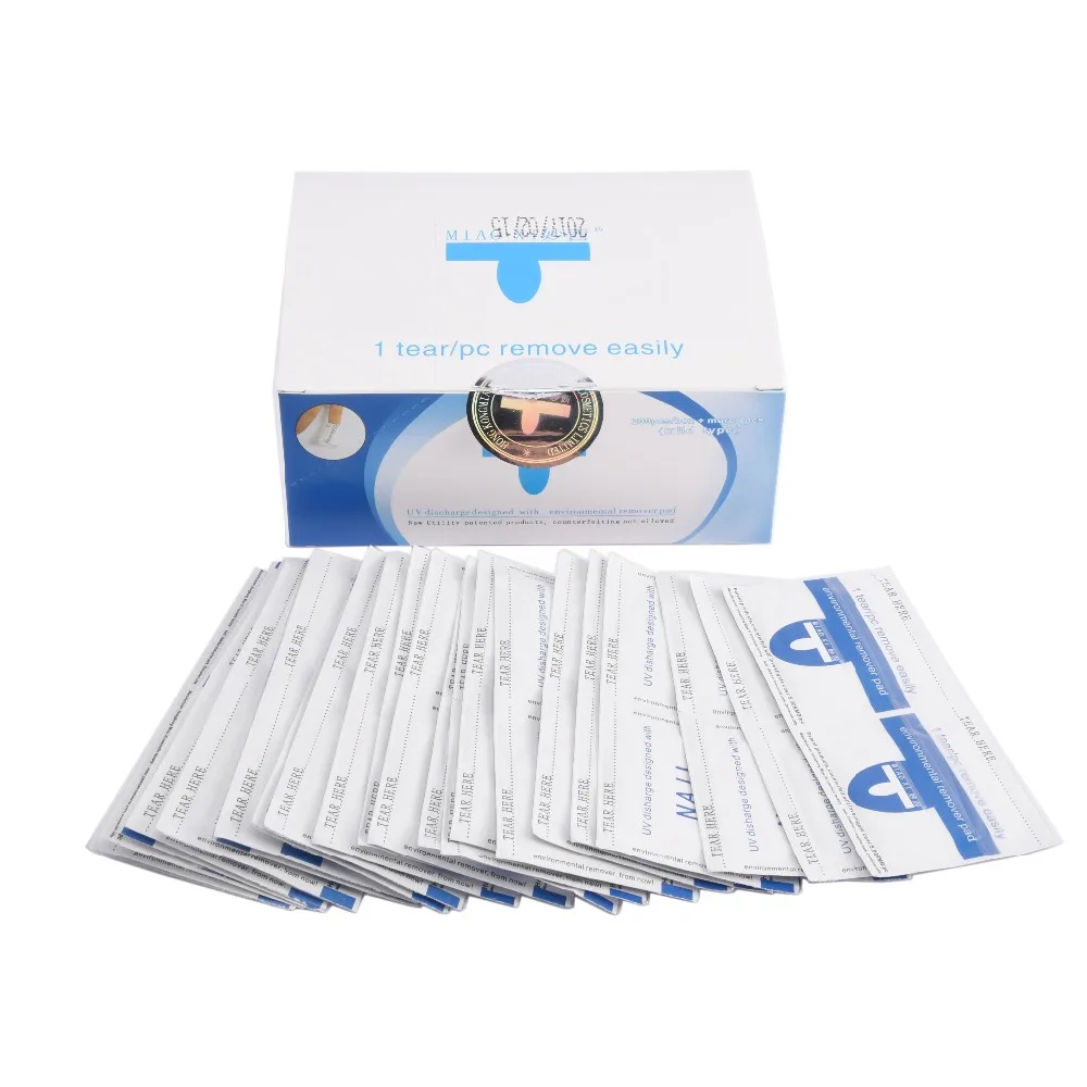 

ROSALIND 100Pcs/set Removal Wraps Nail Polish Remover Nail Art Easy Cleaner Gel Nail Wraps UV Gel Remover Nails Care Tools