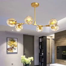 Designer chandeliers in the Nordic idea branches pendent lamp glass ball lamp droplight of post-modern art