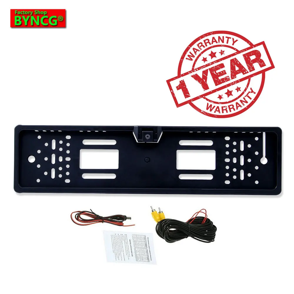 

4.3 TFT Car Monitor + Rear View Camera EU European License Plate Frame Waterproof Night Vision Reverse Backup Camera Mirror
