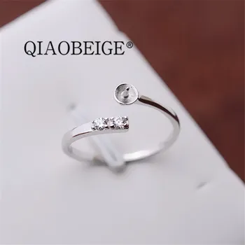 

QIAOBEIGE Crystal Rings For Women Female Chic Dainty Thin Rings Delicate Rings Gold Wedding Jewelry Bague Femme