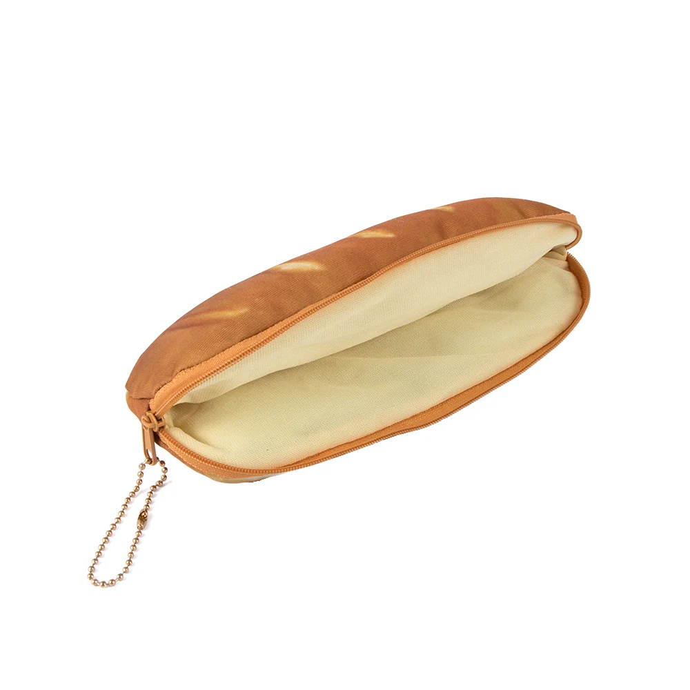 

1 Pcs Creative Simulation Bread Coin Case Cute Bag For Girls Kawaii Stationery Pouch Chic Large Capacity Multi-functional Bag
