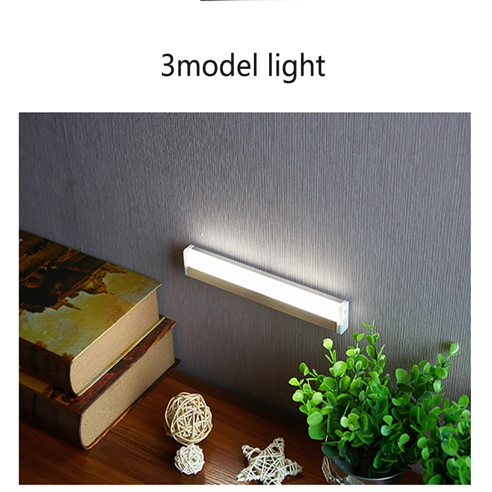 

Portable LED Under Cabinet Light Motion Sensor Closet Wall lamp Rigid Strip Bar Light Kitchen Wardrobe Emergency Night lighting