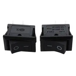 2 предмета Авто AC 6A/250 V 10A/125 V 2 Pin 2 позиционный Выключатель вкл/выкл кулисный переключатель KCD1