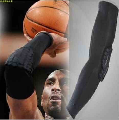 

2pcs High Elastic Elbow Supports Braces Lengthen Armband Elbow Pads PRO Sports Anti-collision Basketball Honeycomb Arm Guard