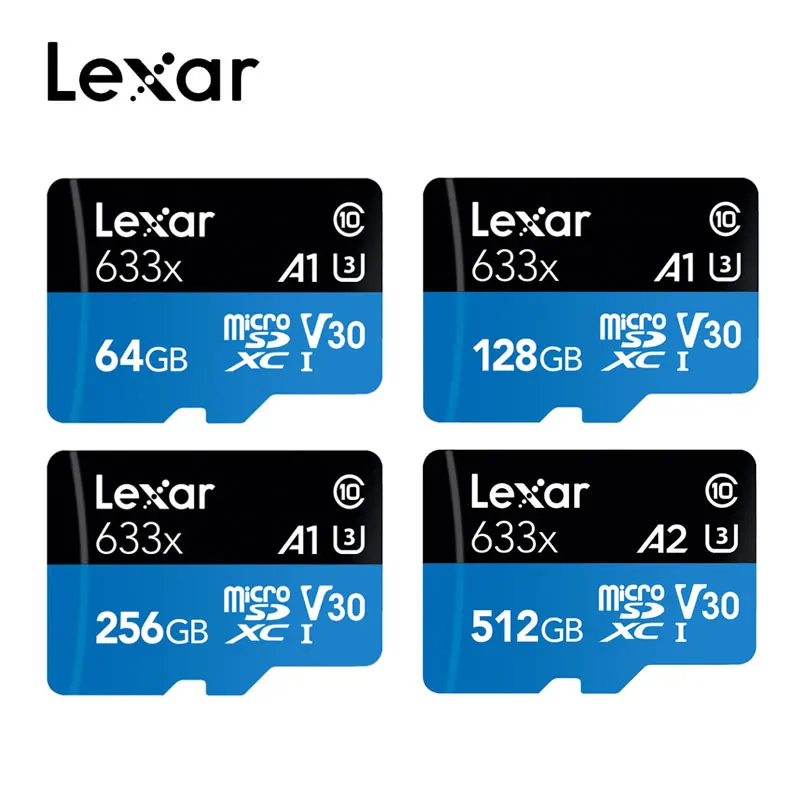 Оригинальный Lexar 128 GB карта Micro SD 16 Гб оперативной памяти, 32 Гб встроенной памяти, память высокоскоростная карта до максимума 95 м/с 64 Гб Class10 633x