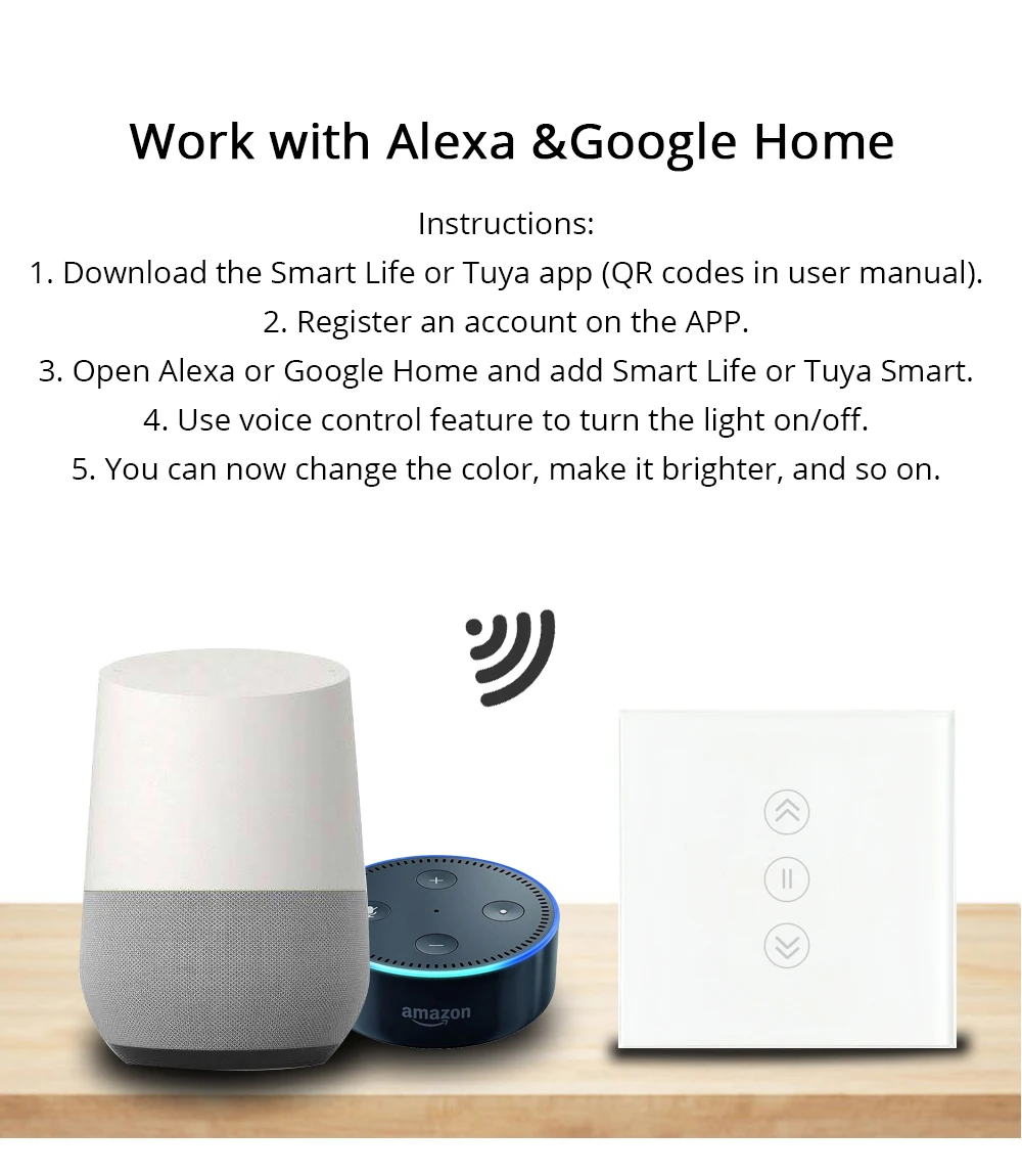 ЕС туя умная штора переключатель Alexa Google Home Assistant включить управление телефоном без подсветки сзади на стеклянной панели WiFi сенсорные переключатели