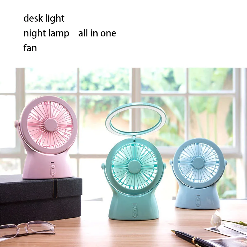 

Creative Cooling Fan with Colorful Led Night Light Portable Rechargeable Mini USB Hand Fan For Travelling Outdoor Office