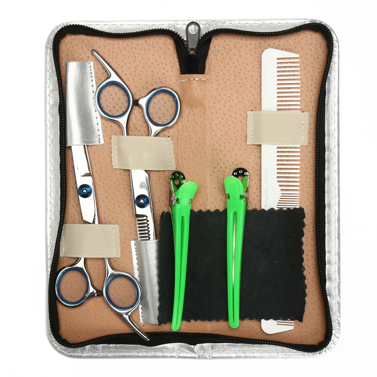 

6.8 inch Salon Hair Cutting Scissors Kit Comb Clips Barber Shears Hairdressing Hair Styling Tools