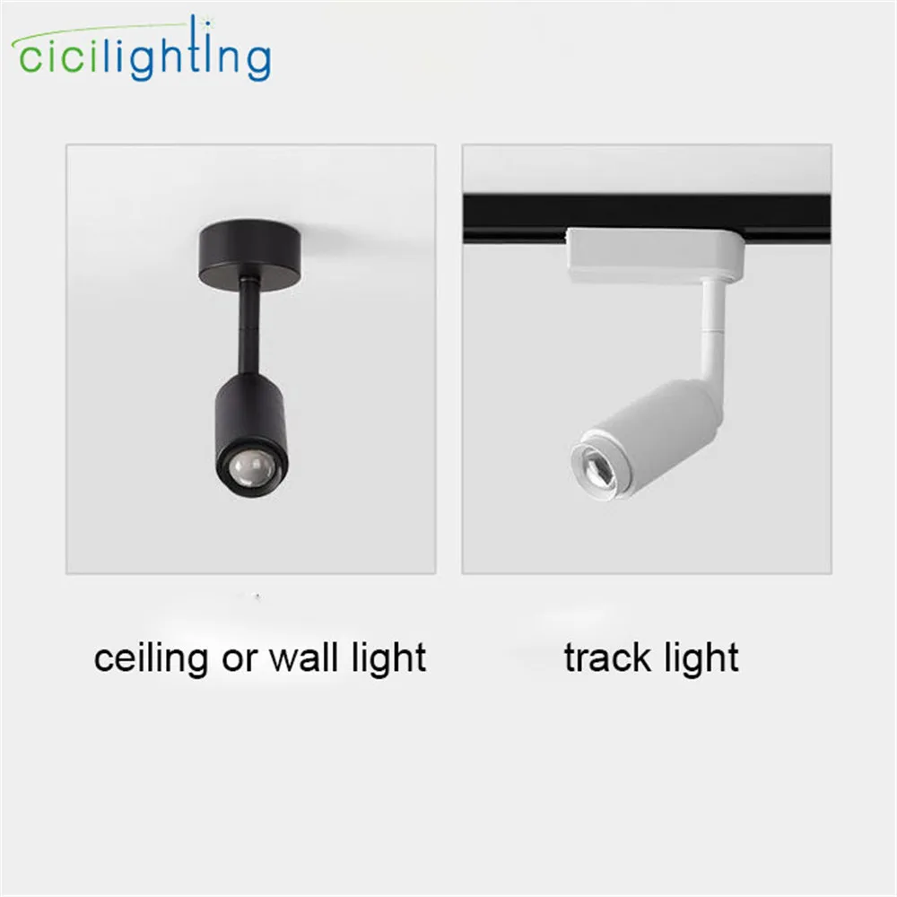 Modern Track Light Zoomable Adjustable Beam Angle Rail lamp Spot Clothing Shoes Shop Zoom Exhibition Gallery Lamp COB Spotlights 2