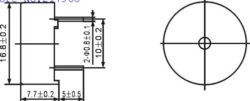 Пассивный пьезоэлектрический зуммер STD-1708 шаг = 10 мм Прямая поставка с фабрики