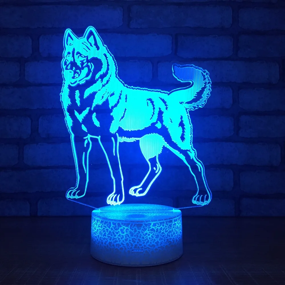 Dog 3D Led Lamp Creative 3D Night Light Kids Toy Touch Table Lamp 7