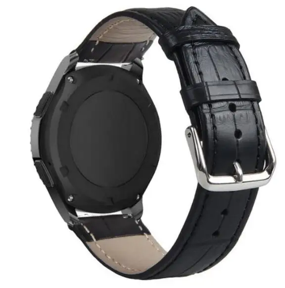 strap huami amazfit bip 22mm 20mm for Samsung Gear sport S2 S3 Classic Frontier galaxy watch active 42mm 46mm band huawei gt 2 - Цвет ремешка: crocodile-black