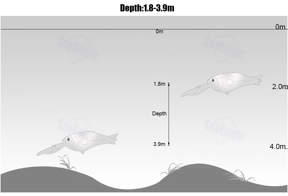 SeaKnight SK003 1 шт. рыболовная приманка с кривошипом 55 мм 10 г 1,8-3,9 м искусственная жесткая приманка воблеры 2 шт. прочные Крючки рыболовные снасти для карпа