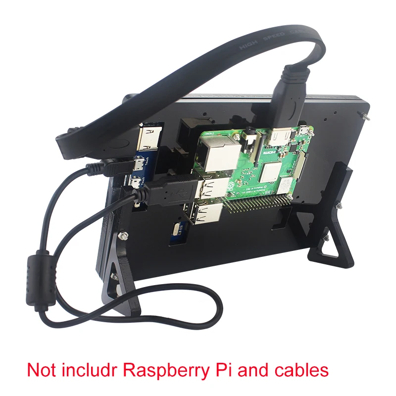 7 дюймов ЖК-дисплей Дисплей Сенсорный экран Корпус кронштейн для Raspberry Pi 4/3B+/3B акриловый держатель для 7 дюймов Raspberry Pi ЖК-дисплей 1024*600