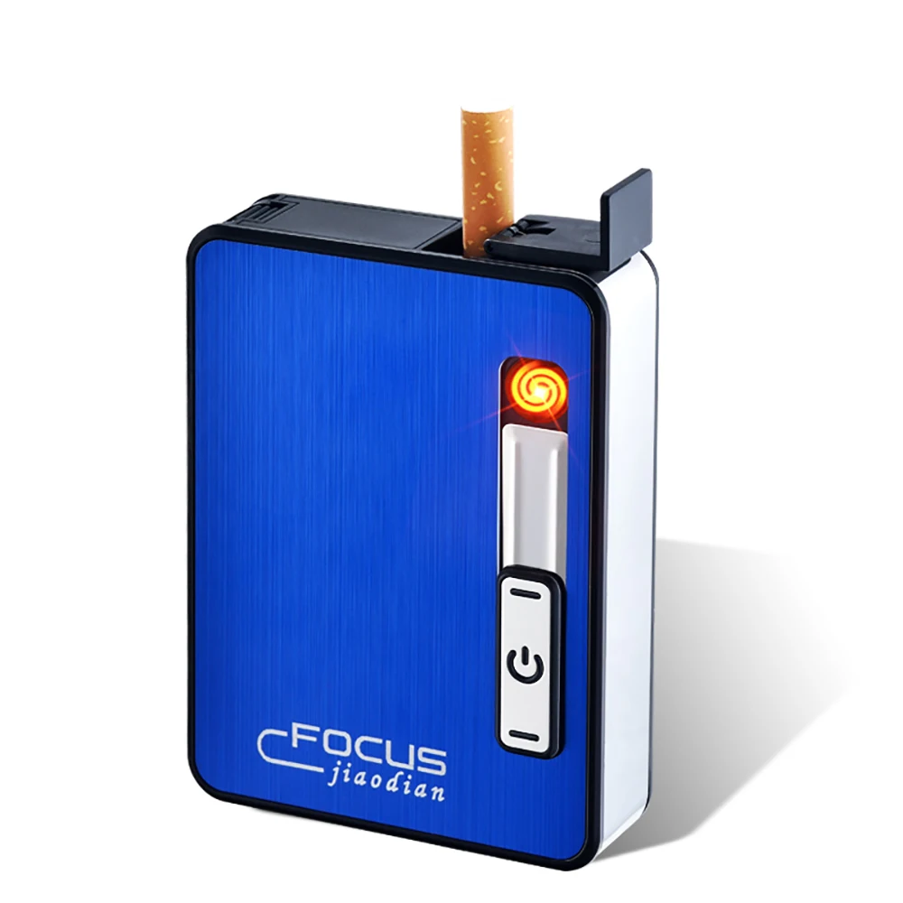Портативный ветрозащитный портсигар зарядка через usb электроподжиг