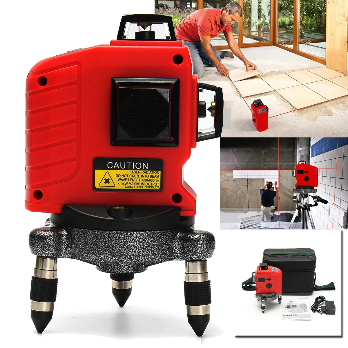

Laser Level 12Lines 3D Laser Level 360 Horizontal Self-Leveling Cross Professional Laser Beam Measurement Tools