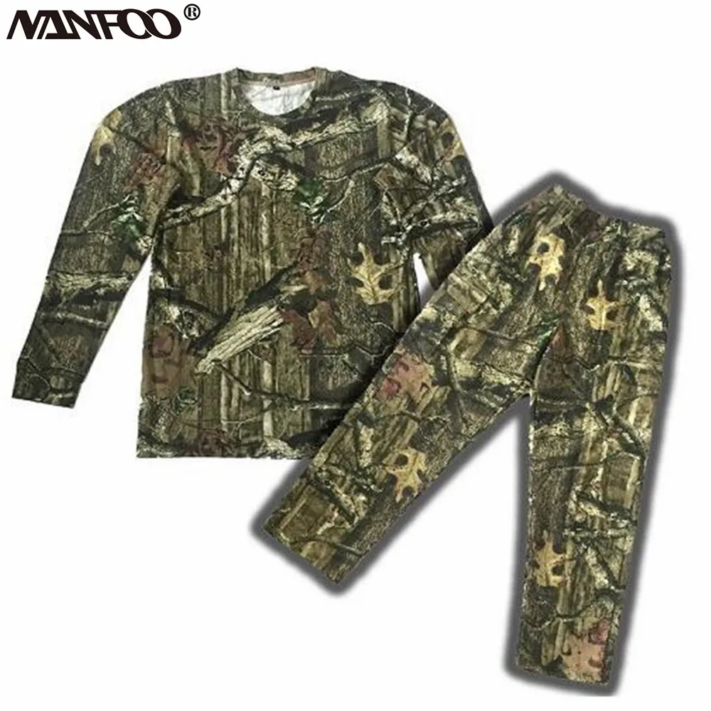 

Autumn Bionic Camouflage Suit Sniper Fish Hunting Clothes Long Sleeve Shirt Pants Hunting Ghillie Suit Tactical Military Uniform