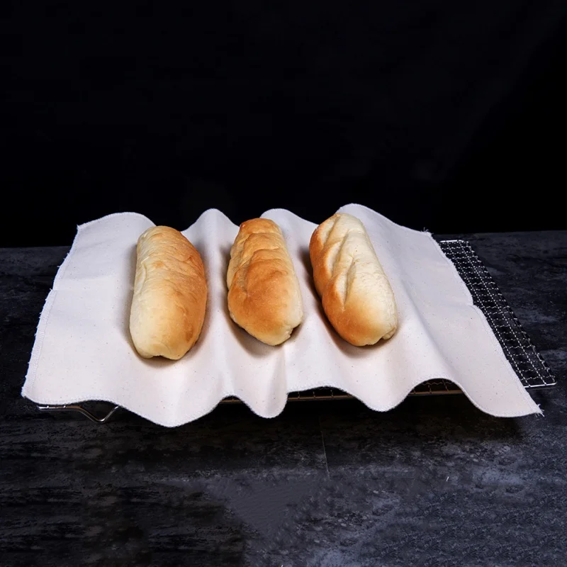 New Linen Kitchen Proofing Cloth Flax Dough Baking Baguette Mat Bread Fermented