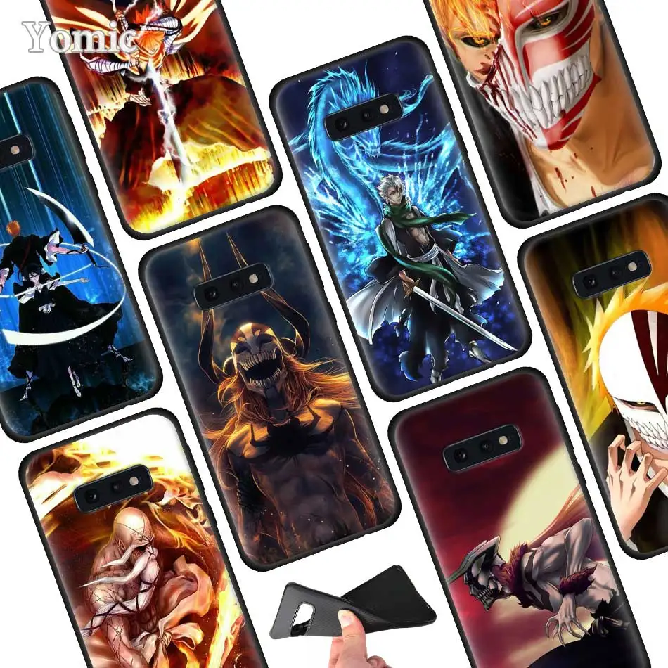 

Japan Anime Bleach Back Silicone Phone Case for Samsung Galaxy S10 S10e S8 S9 Plus S7 Edge Note 8 9 M30 M20 Case Cover