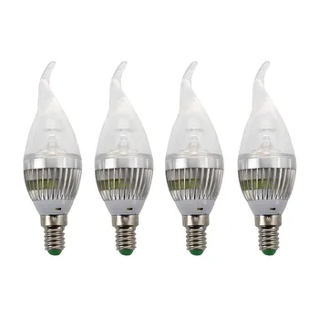 

4 X E14 Bulb Lamp Spotlight 3 White LEDs 10000K 85-265V
