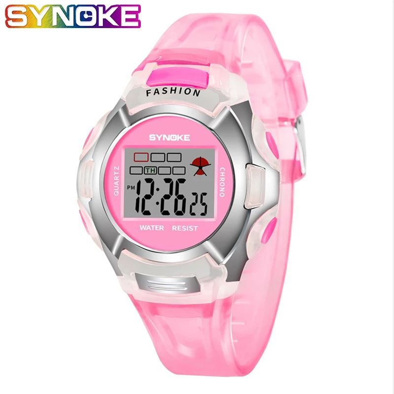 

SYNOKE 2019 Kids Colorful Boys Girls Students Sport Watches LED Electronic Digital Date Wrist Watch Hour Waterproof Relogio