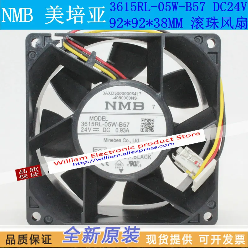 Новый оригинальный NMB 3615RL-05W-B57 24 V 0.93A 90*90*38 мм для вентилятора охлаждения Fanuc