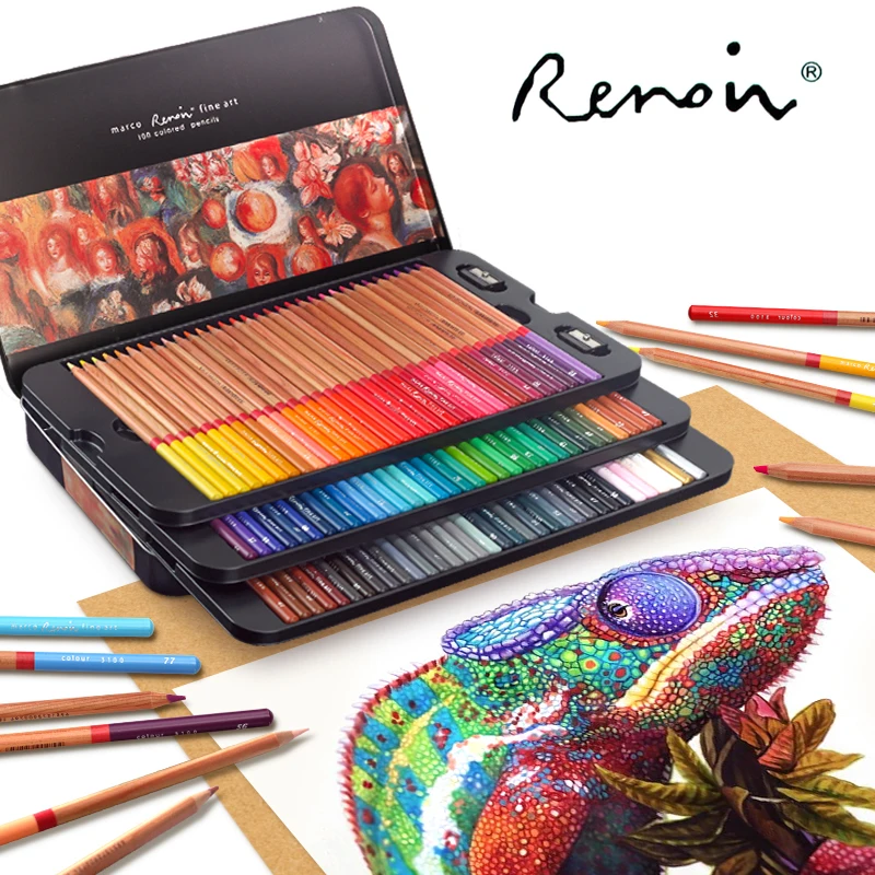 Marco Renoir 24/36/48/72/100 Colors Pencil Set lapices de colores
