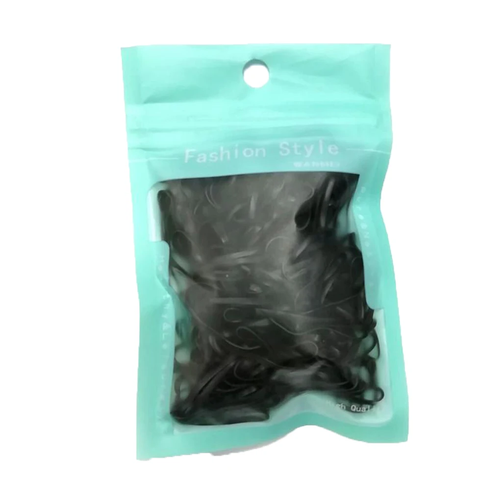 100pcs Fashion Elastic Ponytail Holders Hairband Hair Rubber Rings - Black/White/Multi-color Optional