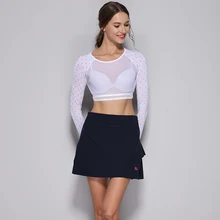 BLKTEE Гольф рубашки дамы с длинным рукавом Солнцезащитная сетка дышащие эластичные брюки для женщин быстросохнущие мягкие короткие Топ Спортивная одежда