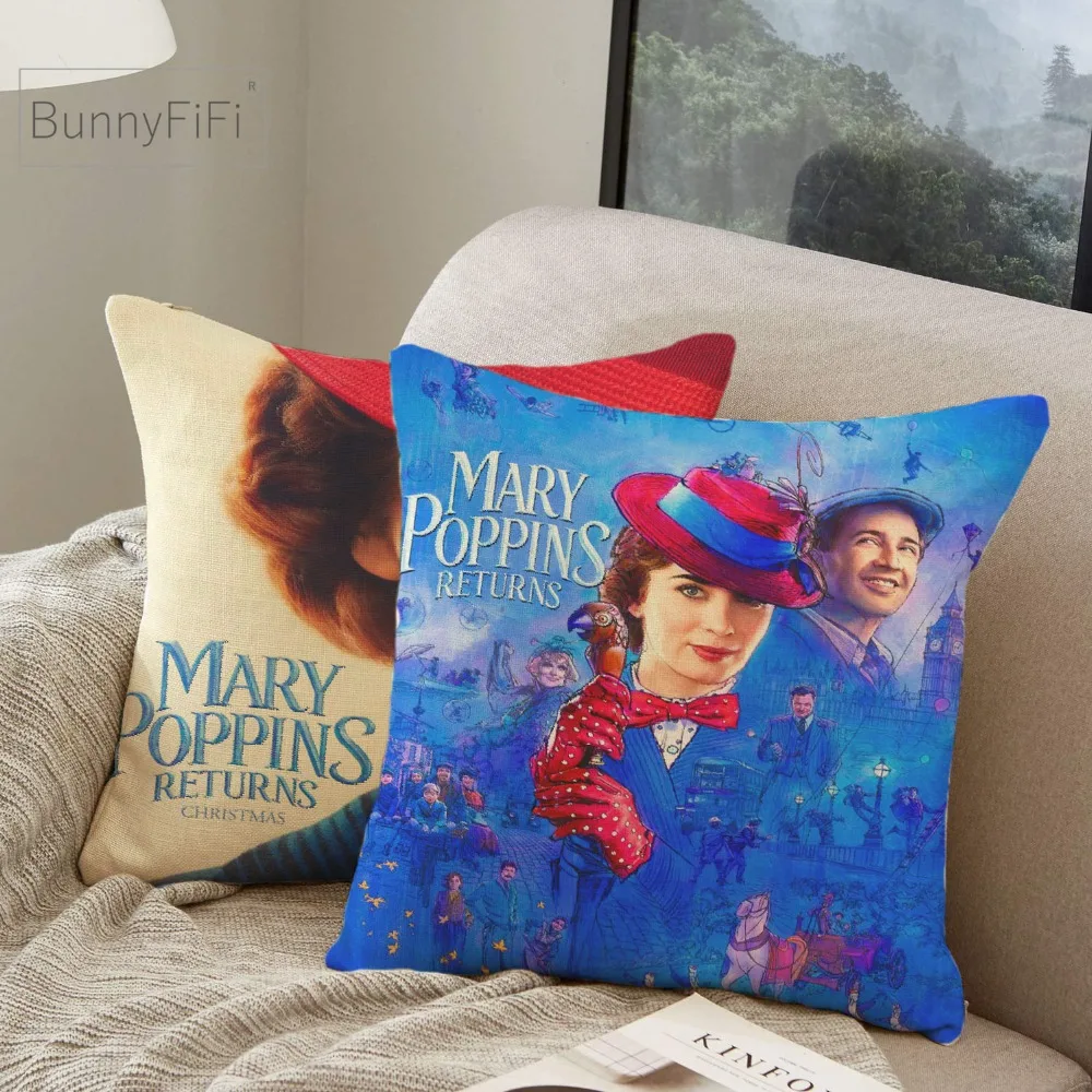 Mary Poppins фильм персонажи искусство Dakimakura хлопок Декоративная Подушка, Лен крышка 45x45 см для дивана наволочка для подушки стула домашний декор