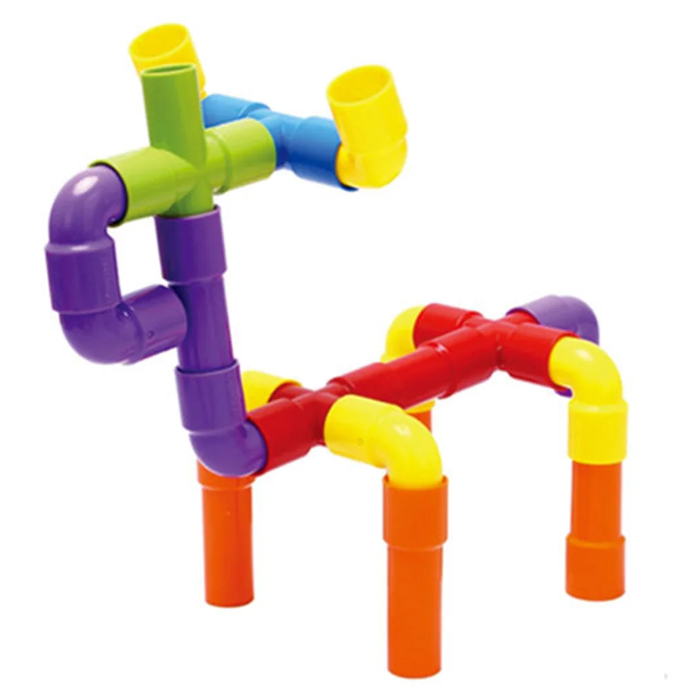 Обучающая красочная водная труба строительные блоки игрушки Дети DIY сборка трубопровода туннель из труб блок модель игрушки Дети#30