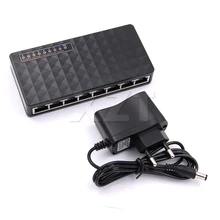 Низкая цена профессиональная производительность умный быстродействующий коммутатор 8 портов коммутатор 8 портов 10/100 базовый коммутатор для интернет-сети US EU Plug